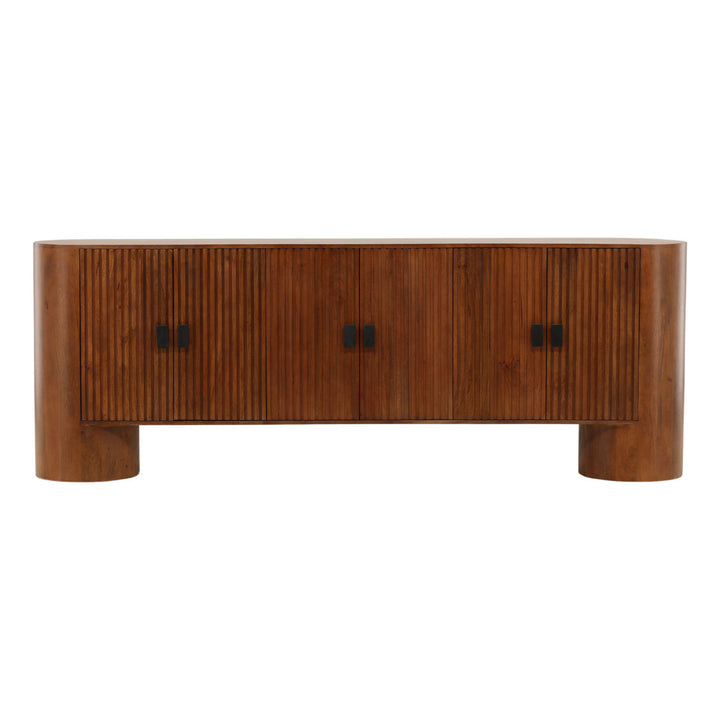Sterling Mango Wood Sideboard, Six Door, front view