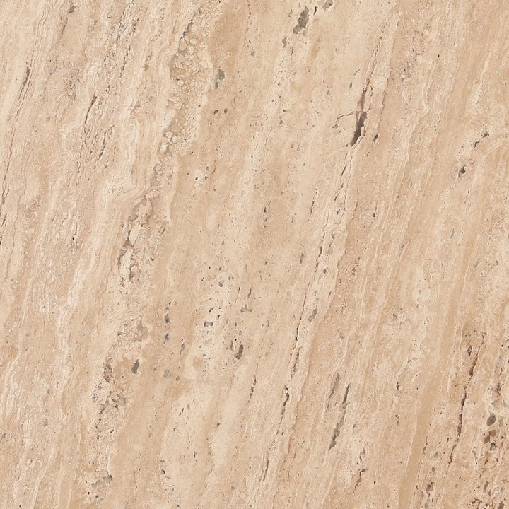 Miren Travertine and Wood Coffee Table, detail 1 view