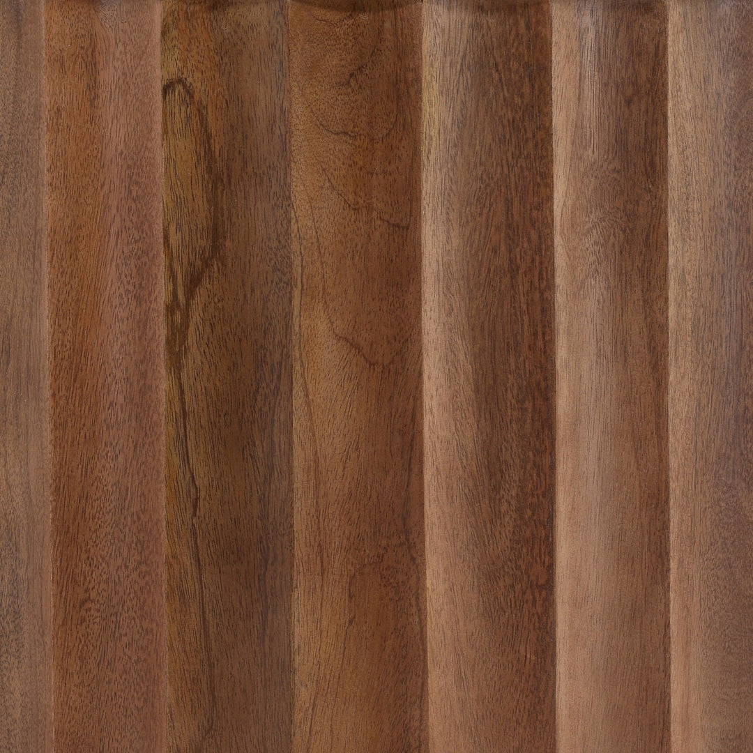 Miren Travertine and Wood Side Table, detail 3 view