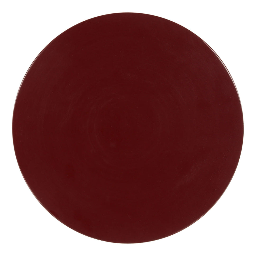 Dune Burgundy Side Table, overhead view