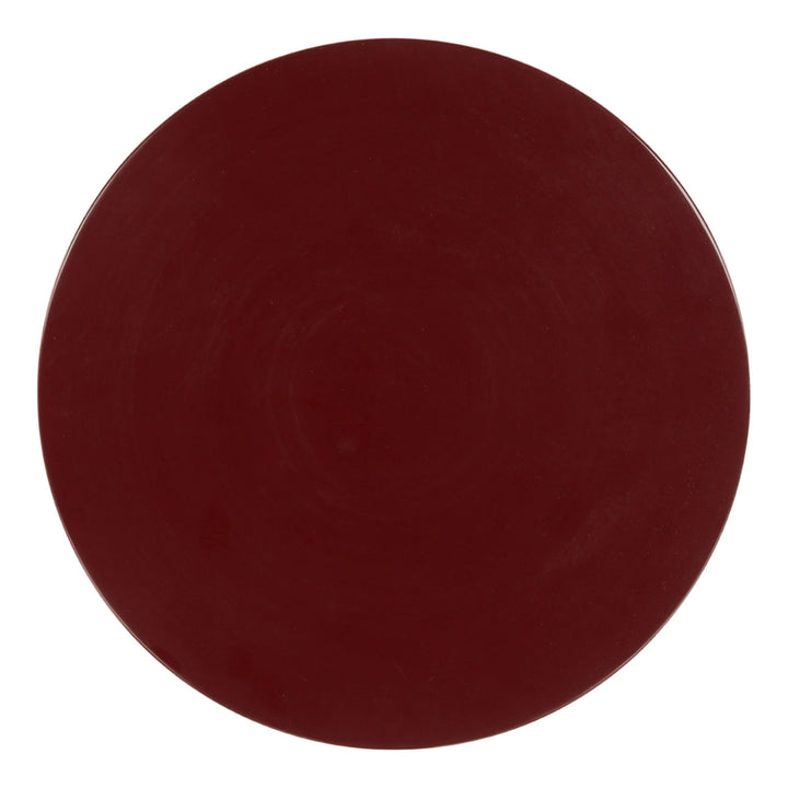 Dune Burgundy Side Table, overhead view