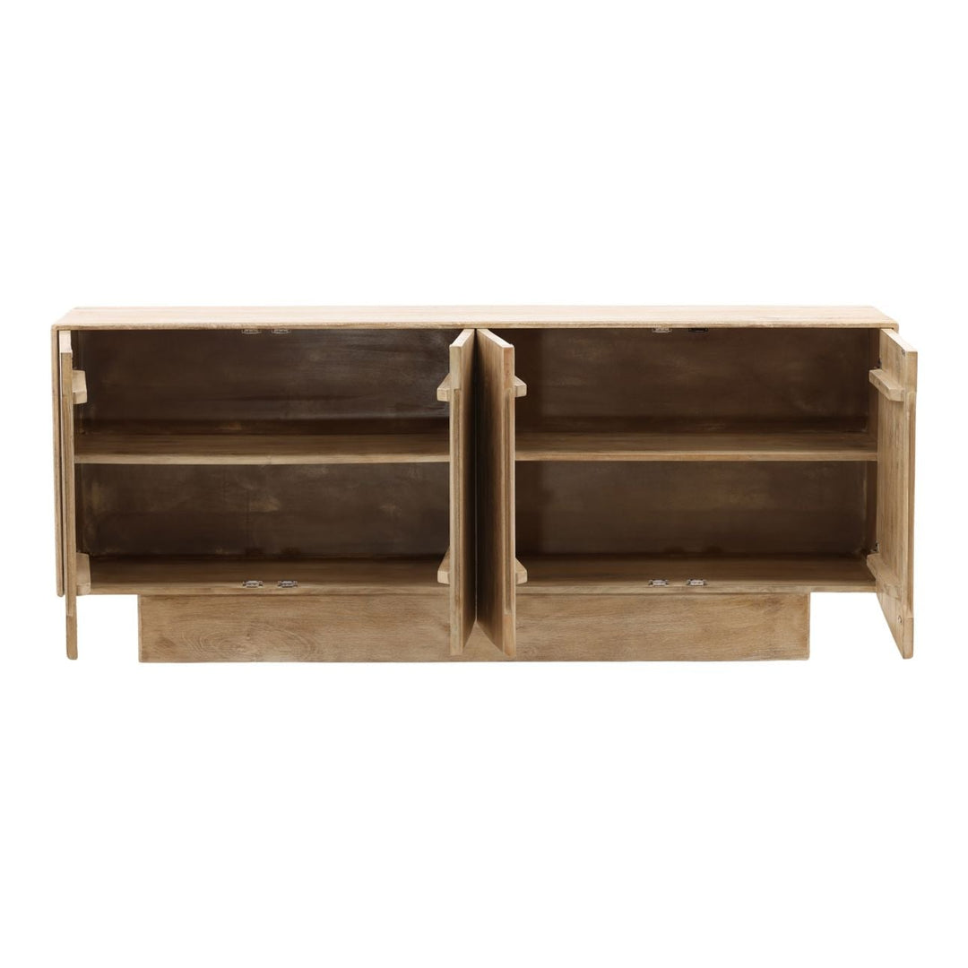 Hartley Mango Wood Sideboard, open door view