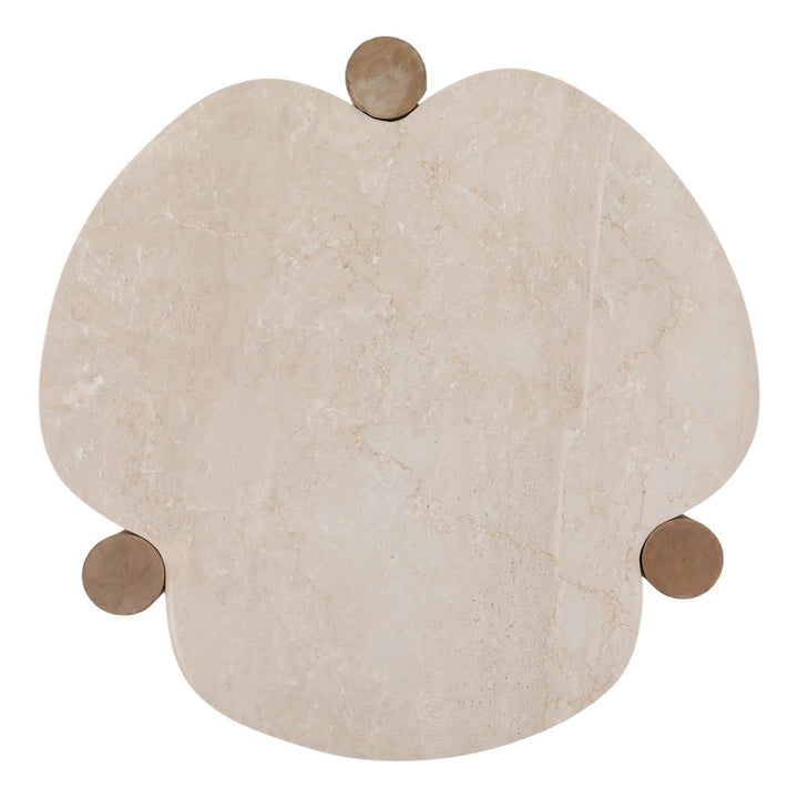 Amaya Stone and Wood Coffee Table, overhead view