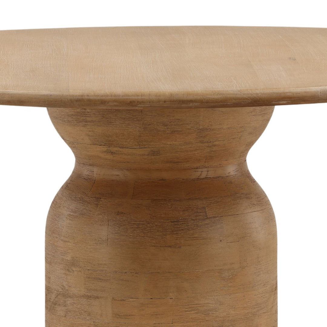 Allegra Natural Mango Wood Dining Table, detail 1 view