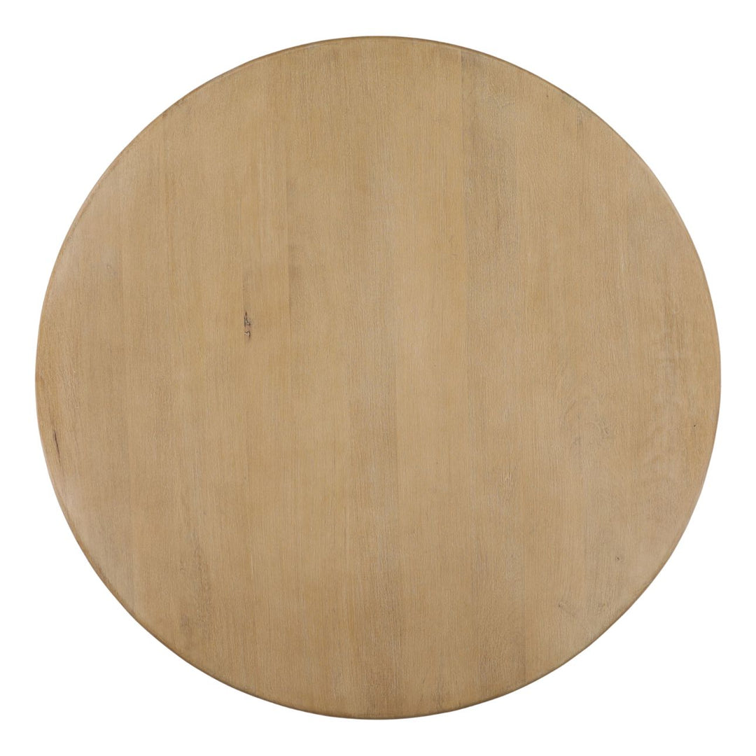 Allegra Natural Mango Wood Dining Table, overhead view
