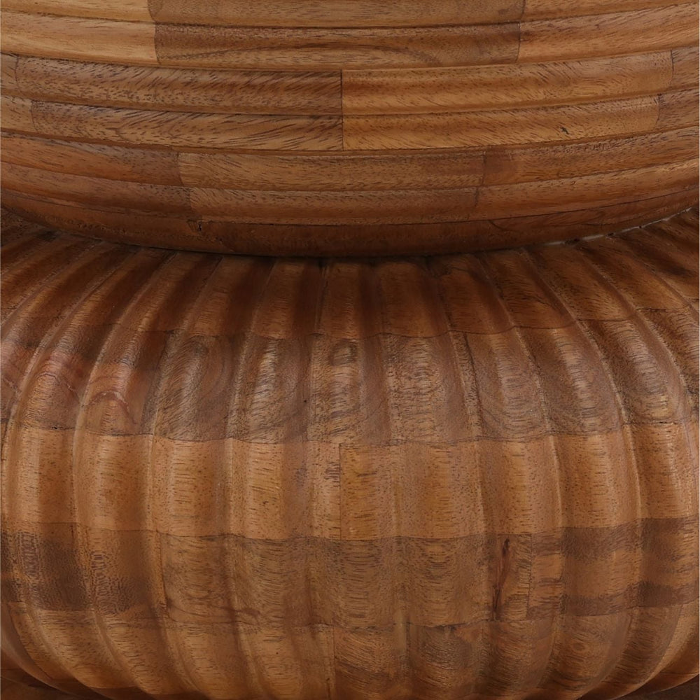 Linden Mango Wood Side Table, detail 1 view