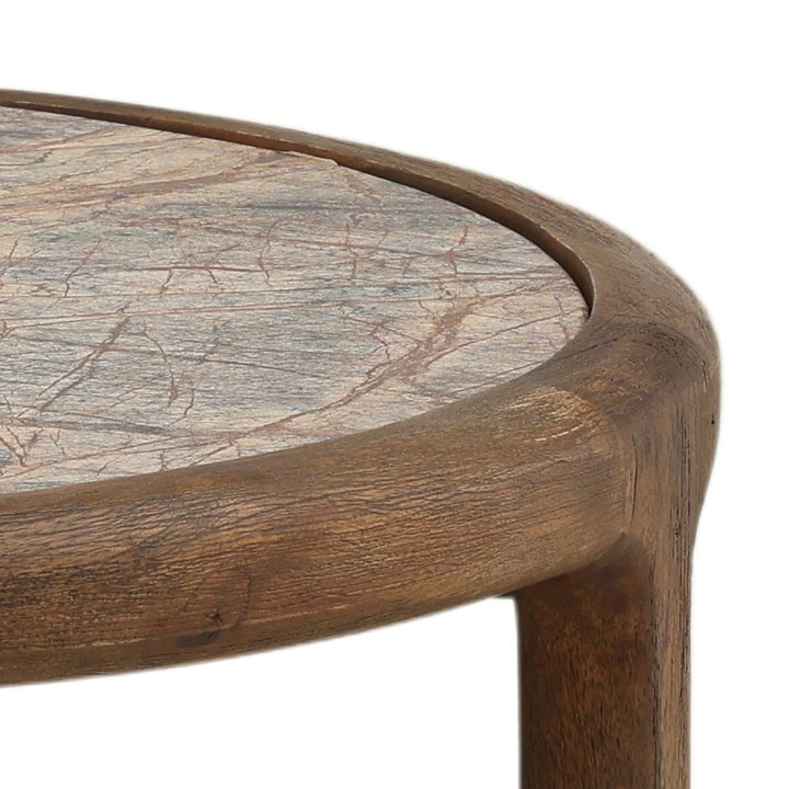 Vera Marble Top Side Table, detail 3 view