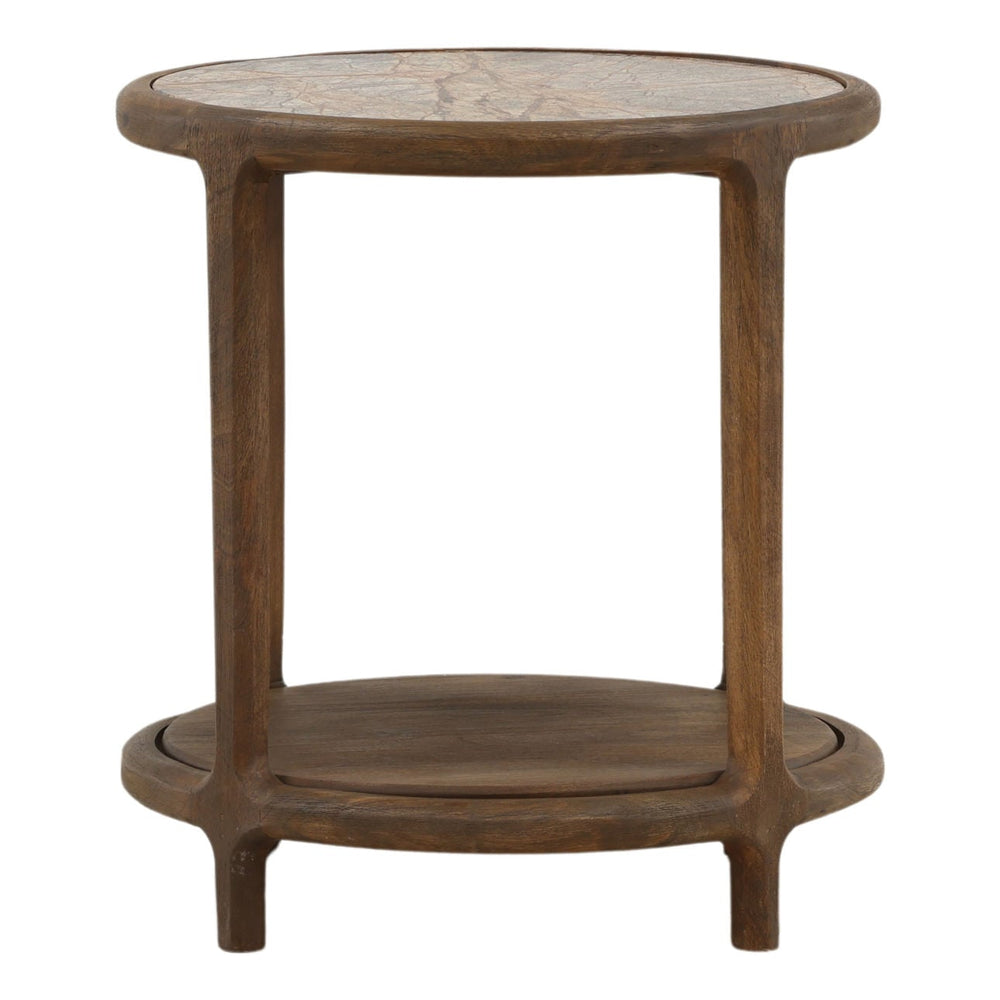 Vera Marble Top Side Table, front view