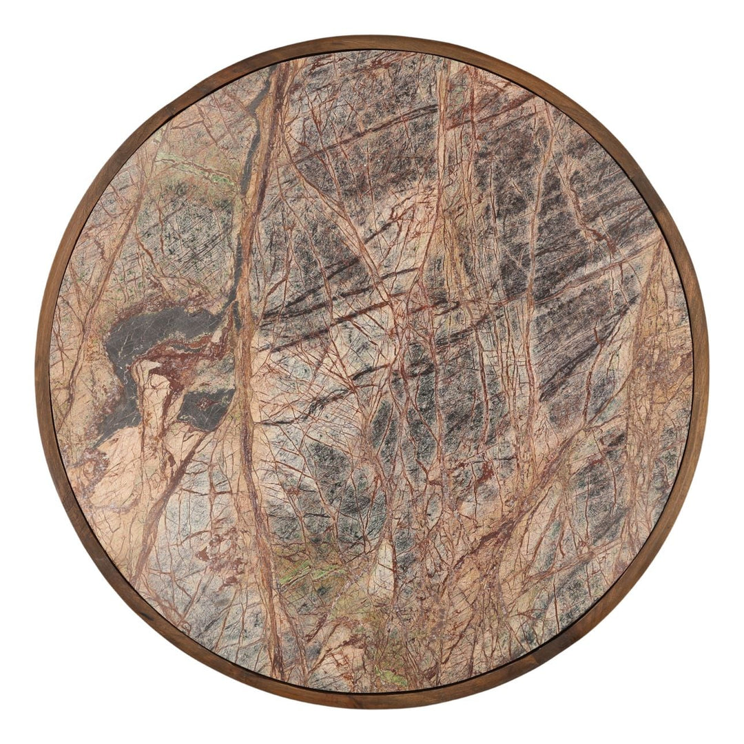 Vera Marble Top Coffee Table, overhead view