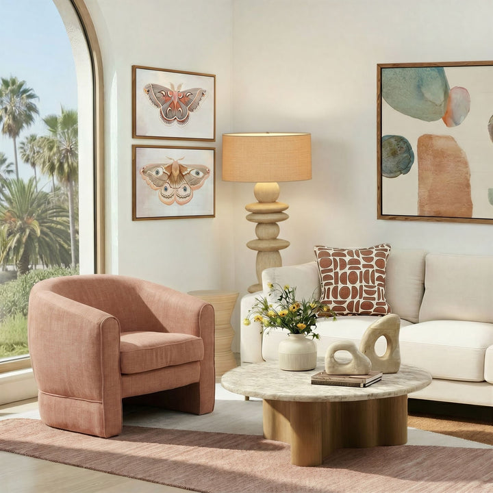 Raya Marble and Wood Coffee Table, alternate lifestyle view 1