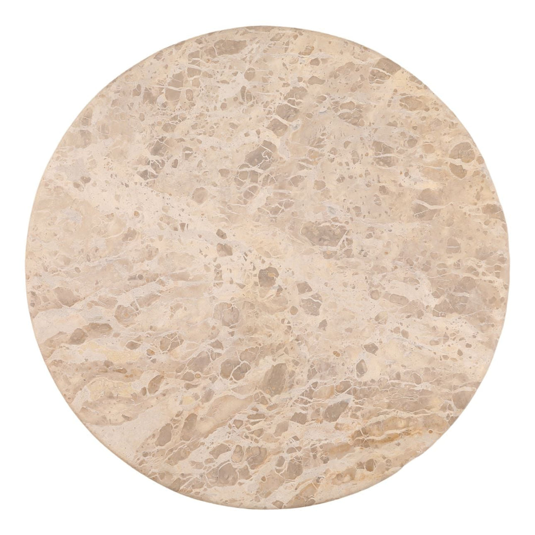 Raya Marble and Wood Coffee Table, overhead view
