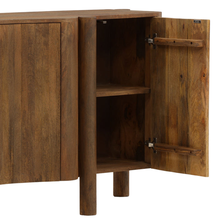 Soren Mango Wood Sideboard, detail 2 view