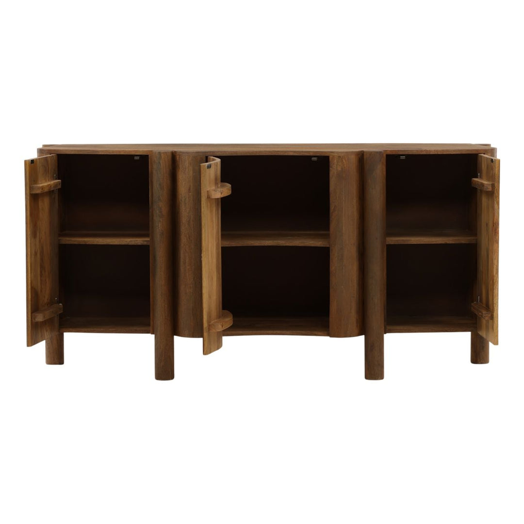Soren Mango Wood Sideboard, open door view