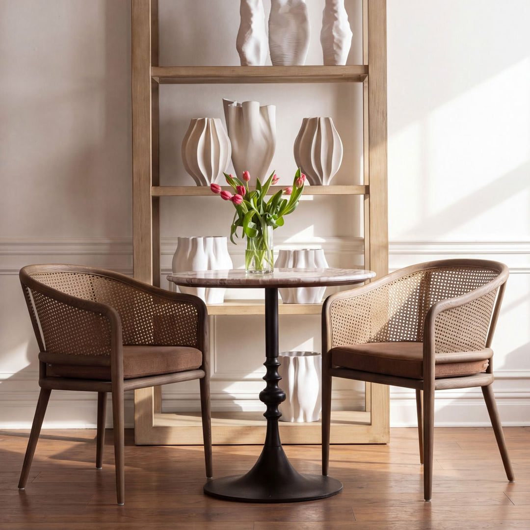 Marbelle Beige Marble Bistro Table, alternate lifestyle view 3