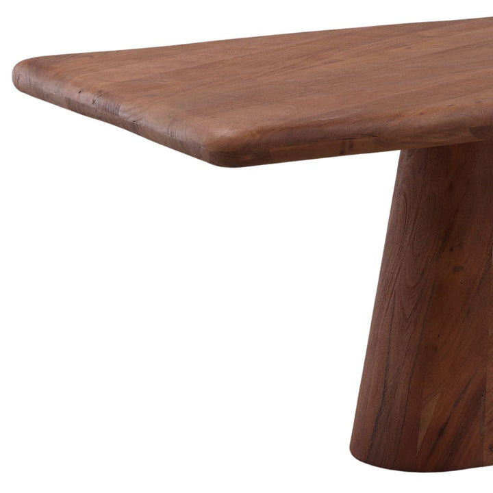 Maren Acacia Wood Dining Table, 79-inch · Brown, detail 1 view