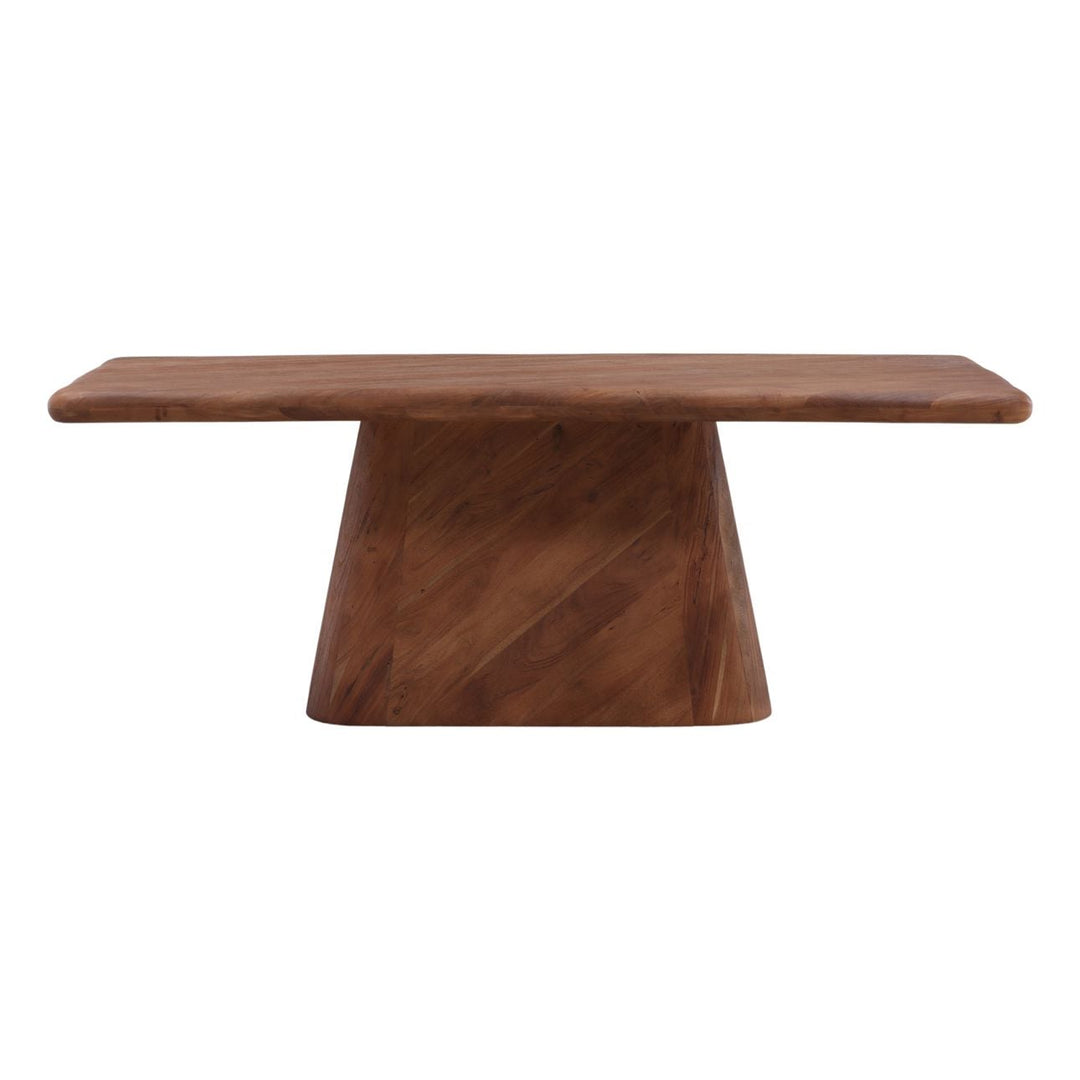 Maren Acacia Wood Dining Table, 79-inch · Brown, front view