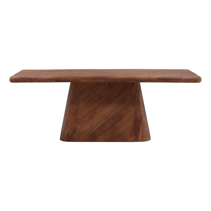 Maren Acacia Wood Dining Table, 79-inch · Brown, front view