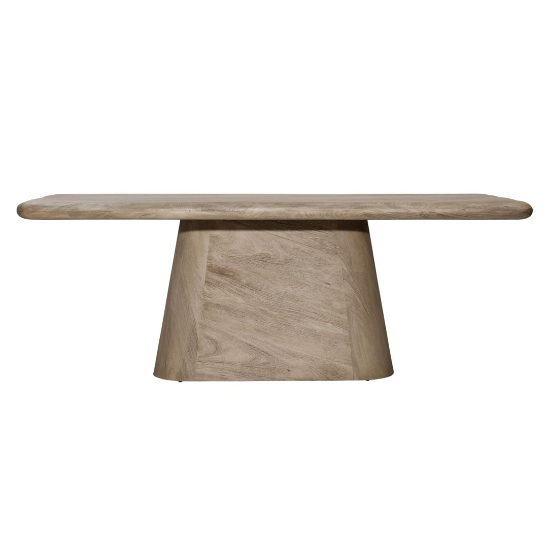 Maren Acacia Wood Dining Table, 79-inch · Weathered Natural, front view
