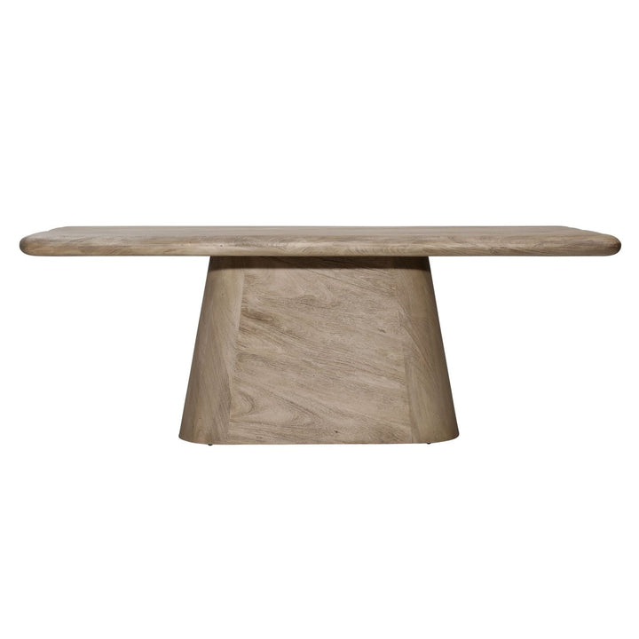 Maren Acacia Wood Dining Table, 79-inch · Weathered Natural, front view