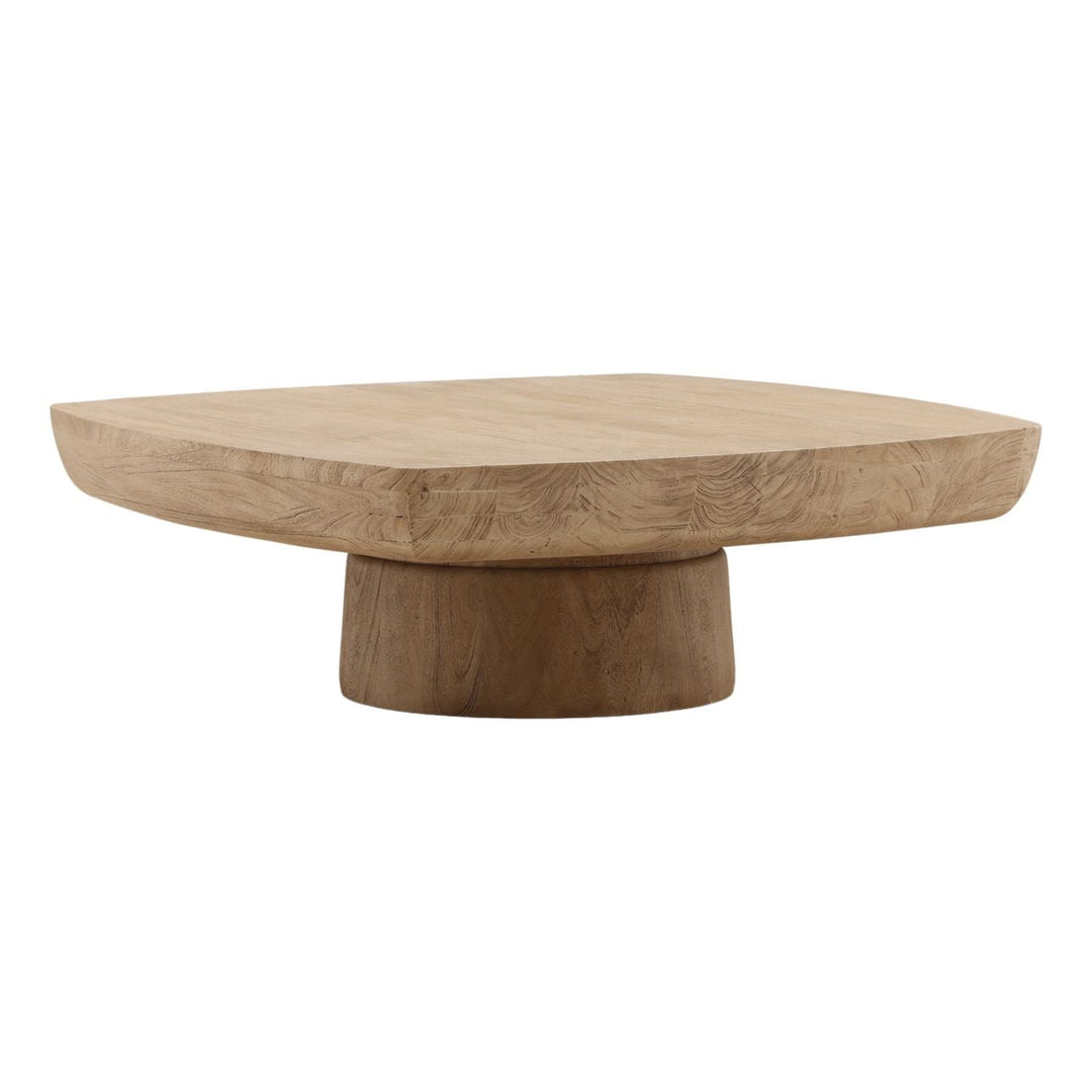 Daro Acacia Coffee Table, Weathered Natural, three-quarter studio view