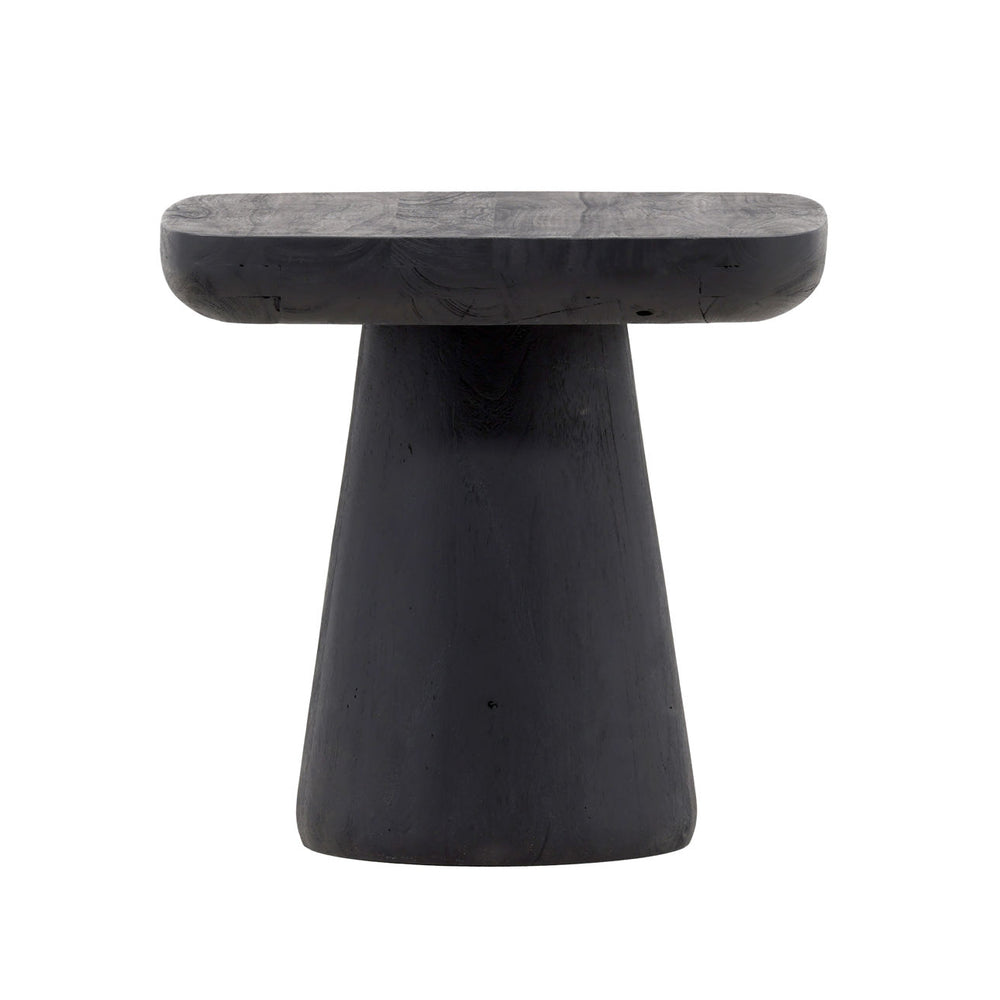 Daro Acacia Side Table, Black, front view