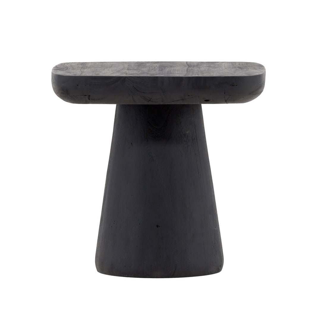 Daro Acacia Side Table, Black, front view