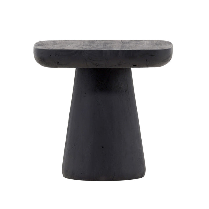 Daro Acacia Side Table, Black, front view