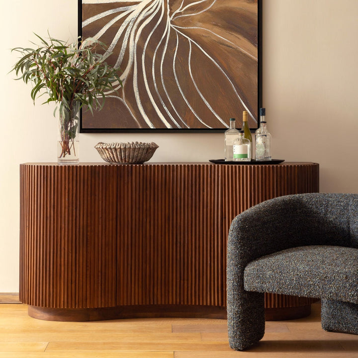 Carson Solid Acacia Sideboard, lifestyle view