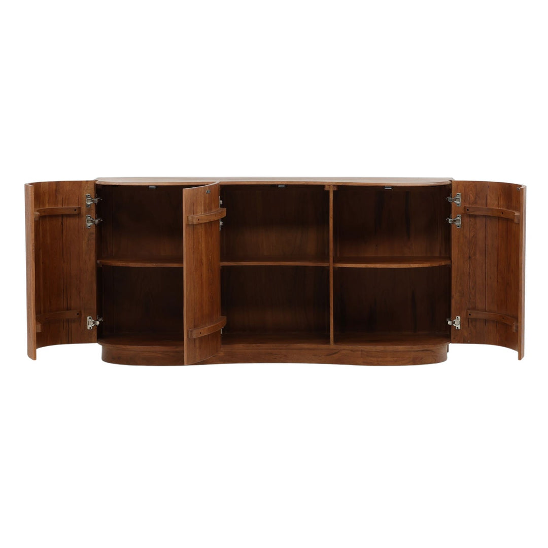Carson Solid Acacia Sideboard, open door view