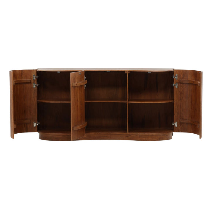 Carson Solid Acacia Sideboard, open door view
