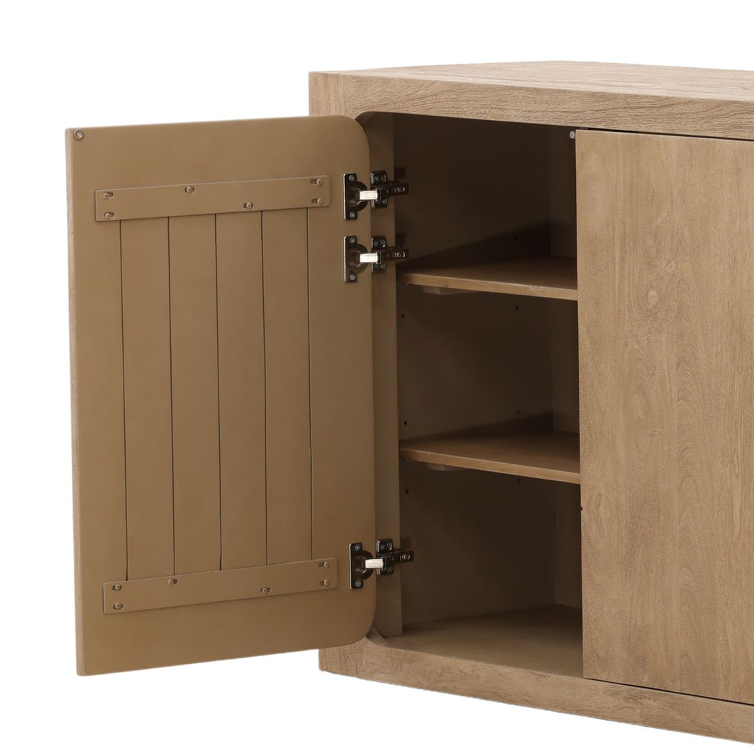 Leona Solid Acacia Sideboard, detail 1 view
