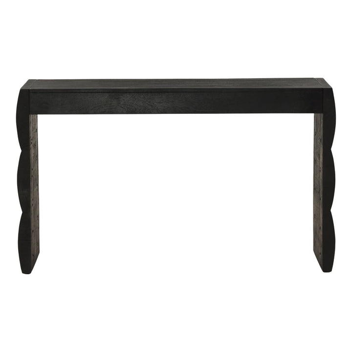 Nadia Black Acacia Desk, back view