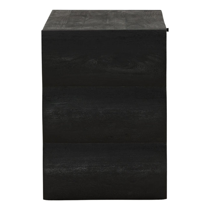 Nadia Black Acacia Desk, profile view