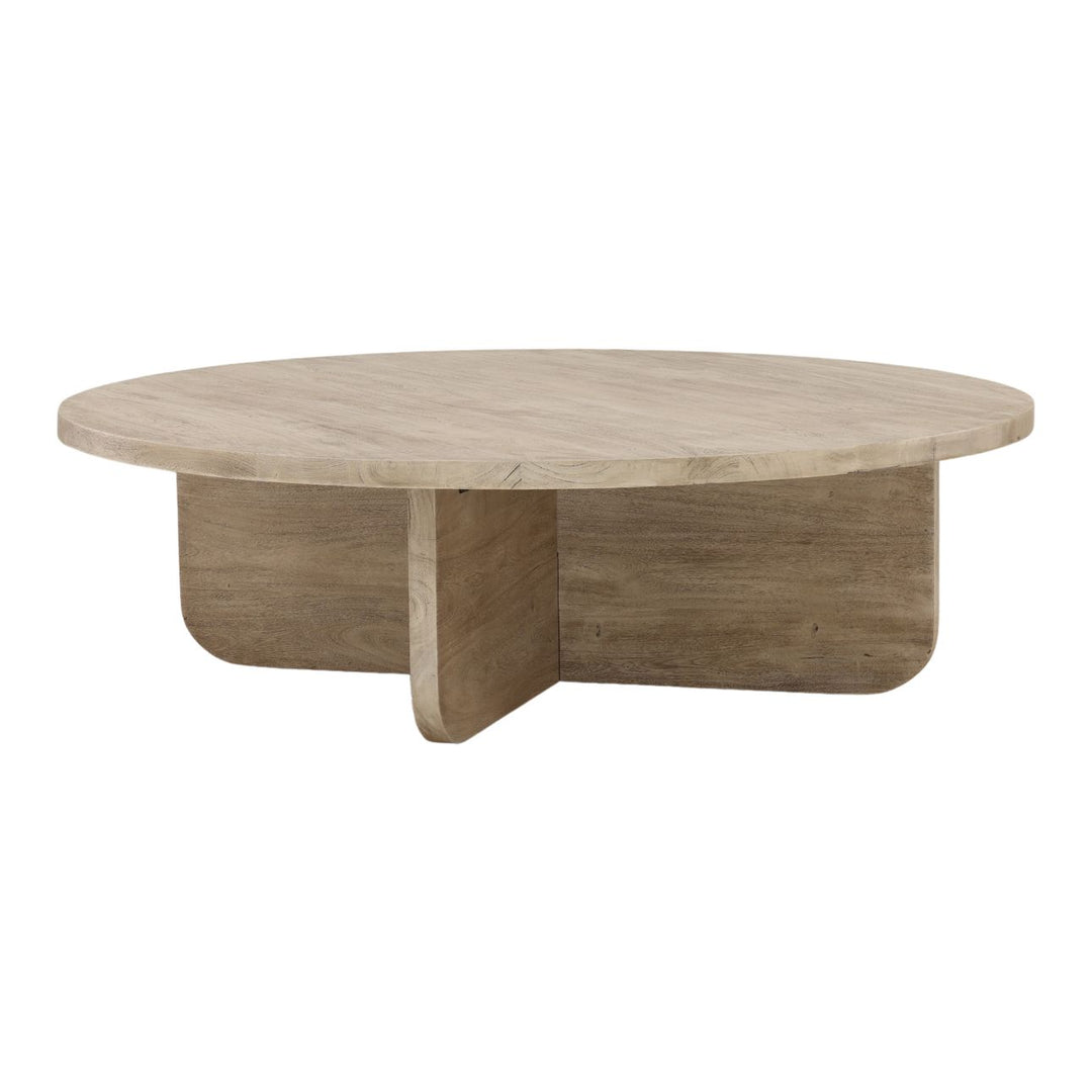 Colton Acacia Coffee Table, three-quarter studio view