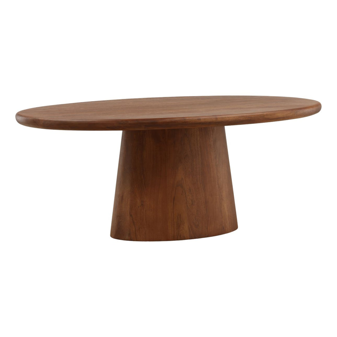Fenwick Solid Acacia Dining Table, three-quarter studio view