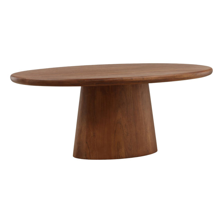 Fenwick Solid Acacia Dining Table, three-quarter studio view