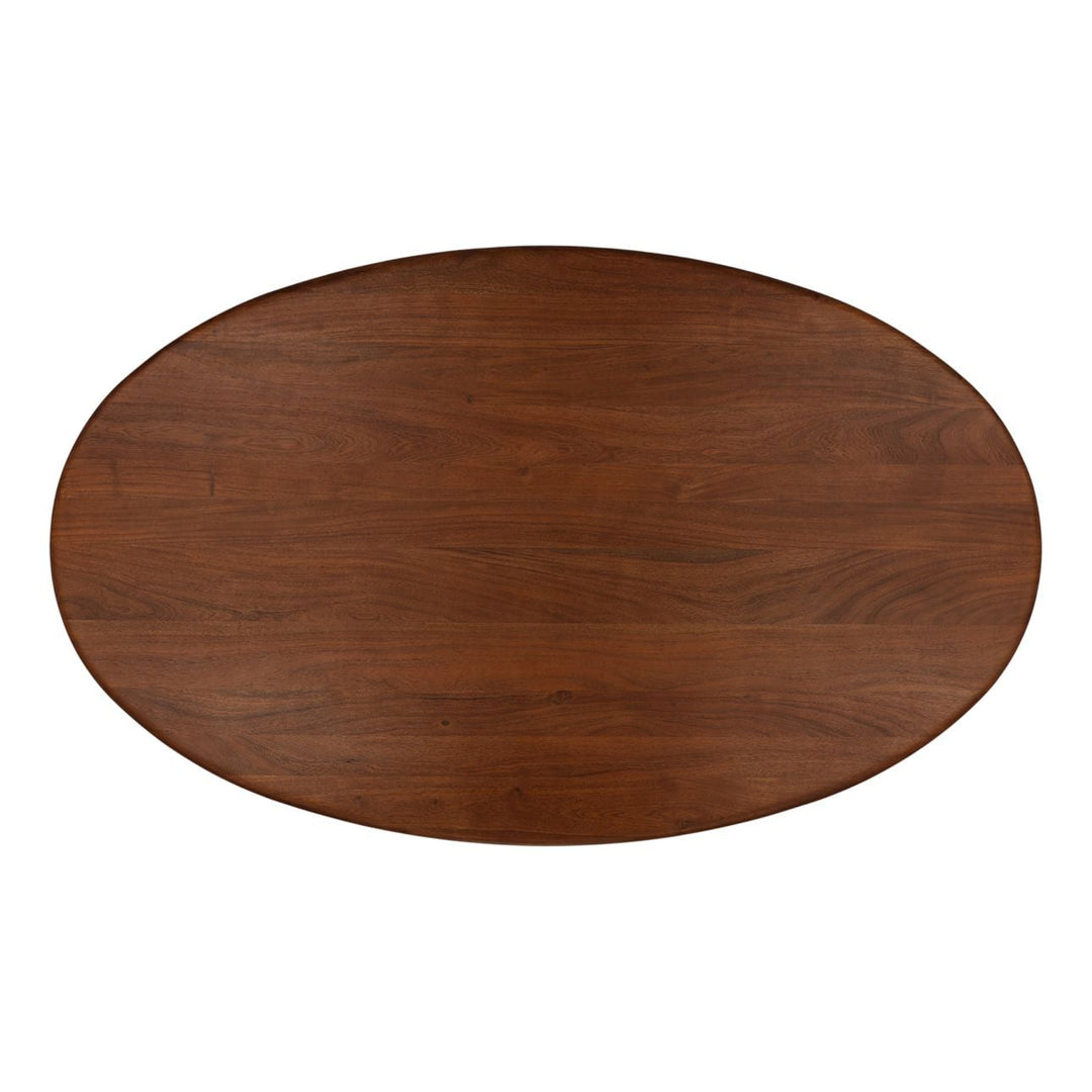 Fenwick Solid Acacia Dining Table, overhead view