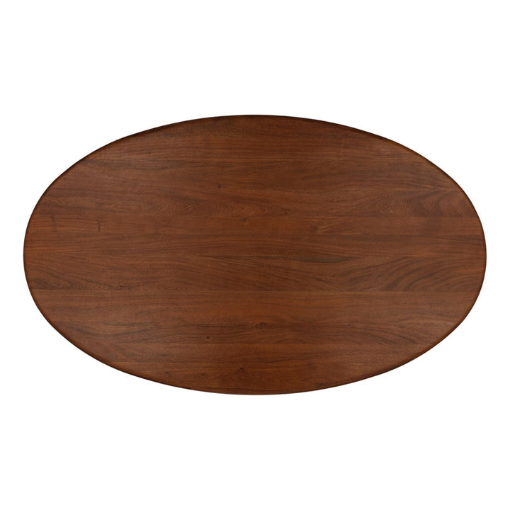 Fenwick Solid Acacia Dining Table, overhead view