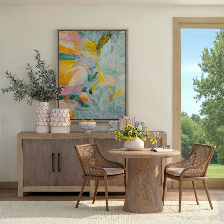 Marcen Acacia Bistro Table, lifestyle view