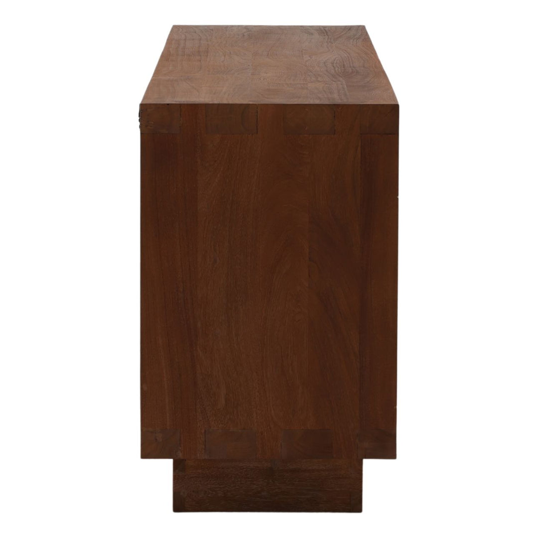 Vernon Acacia and Aluminum Sideboard, profile view