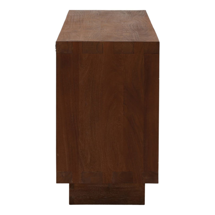Vernon Acacia and Aluminum Sideboard, profile view