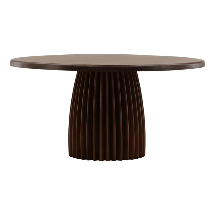 Abel Solid Acacia Dining Table, front view
