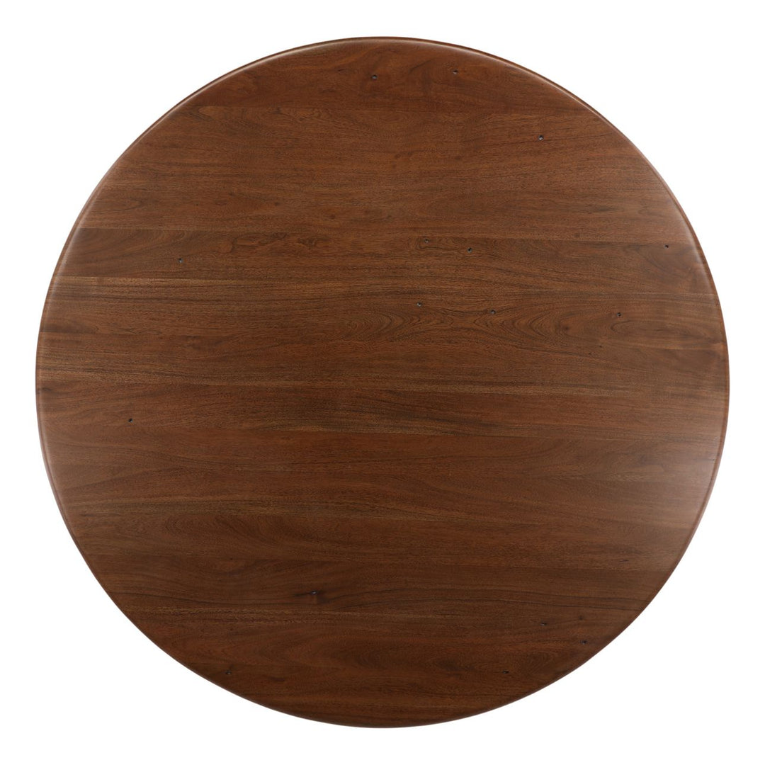 Abel Solid Acacia Dining Table, overhead view