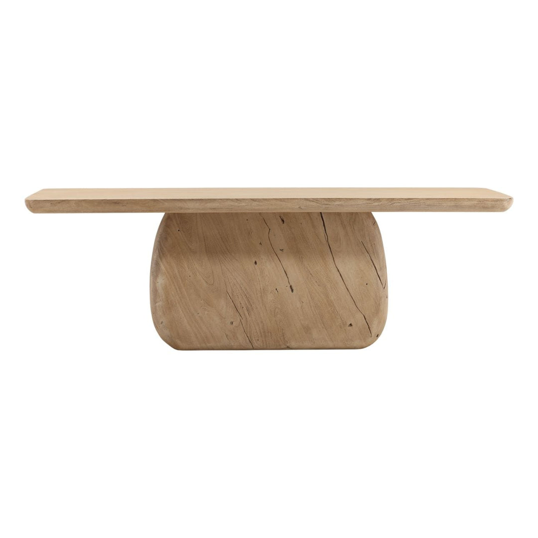 Nico Solid Acacia Dining Table, back view