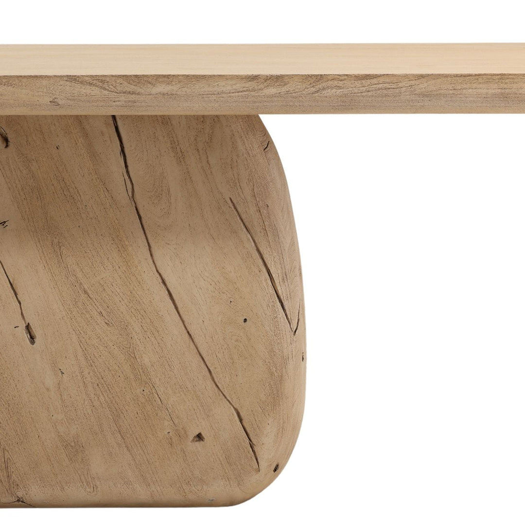 Nico Solid Acacia Dining Table, detail 3 view