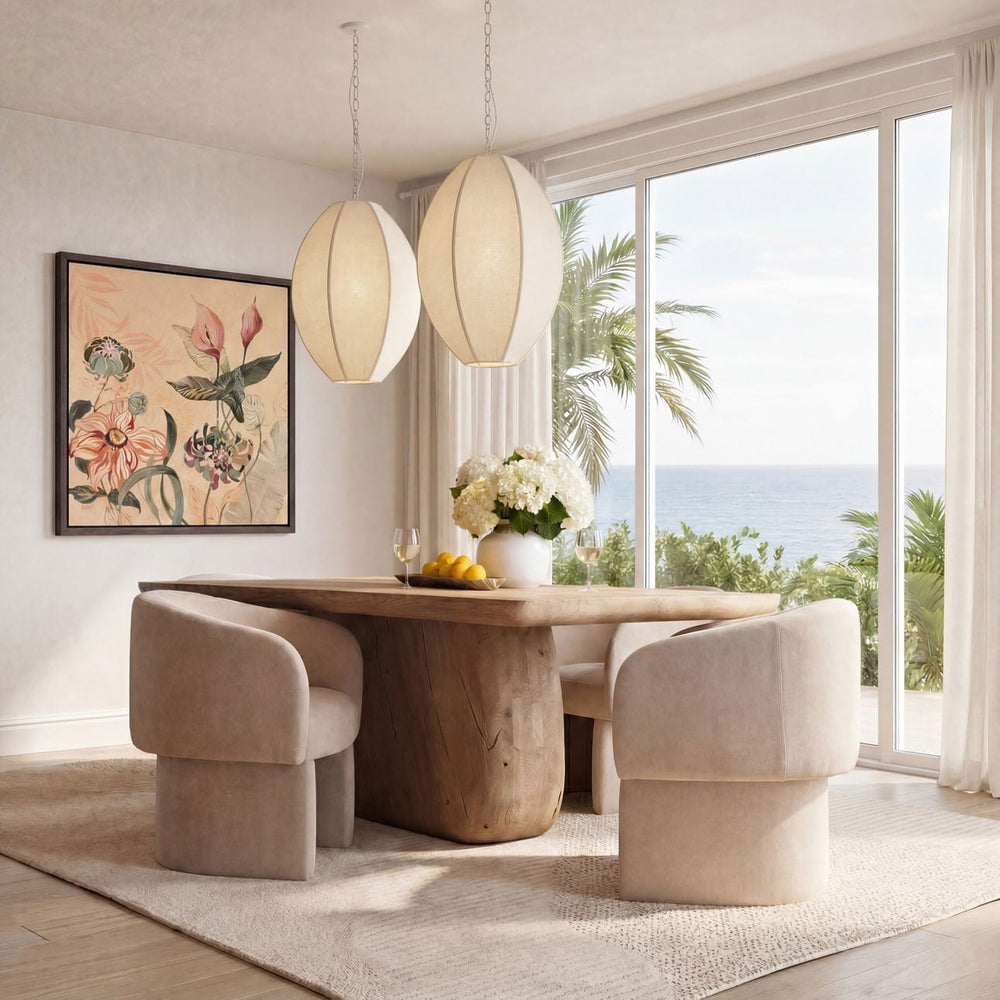 Nico Solid Acacia Dining Table, lifestyle view