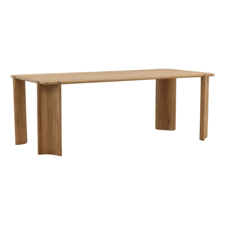 Whitney Natural Oak Dining Table, three-quarter studio view