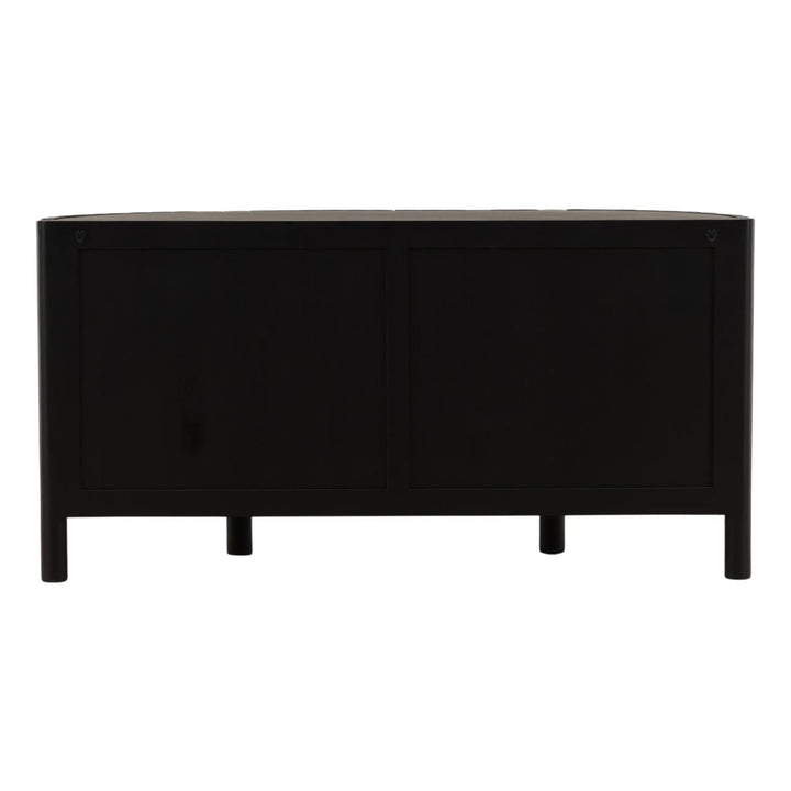 Zarek Solid Acacia Sideboard, back view