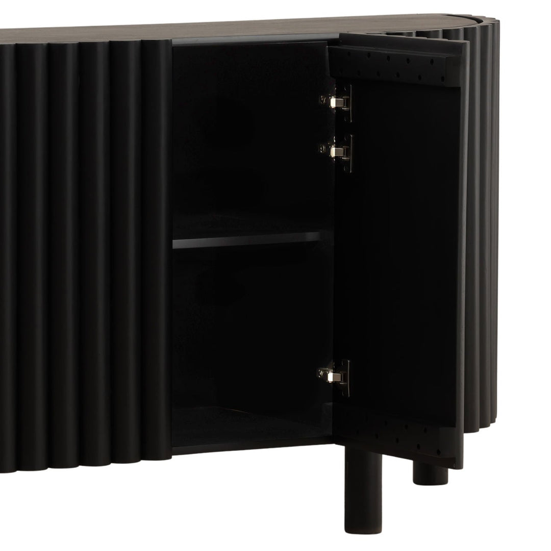 Zarek Solid Acacia Sideboard, detail 2 view