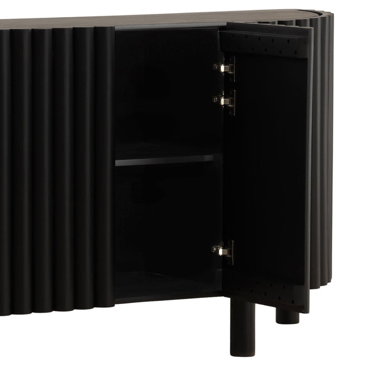 Zarek Solid Acacia Sideboard, detail 2 view